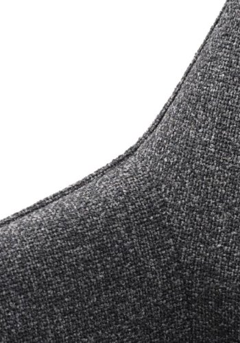 Alma Drehstuhl, mit Armlehnen – dunkelgrau meliert Polyester und schwarze Beine