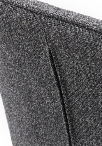 Alma Drehstuhl, mit Armlehnen – dunkelgrau meliert Polyester und schwarze Beine