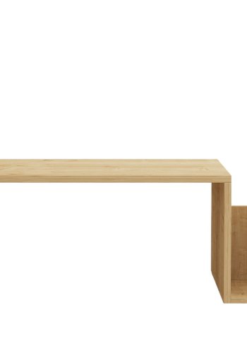 NORDVRK Memo sofabord, m. 2 rum, rektangulr - safir eg melamin (86,8x50)