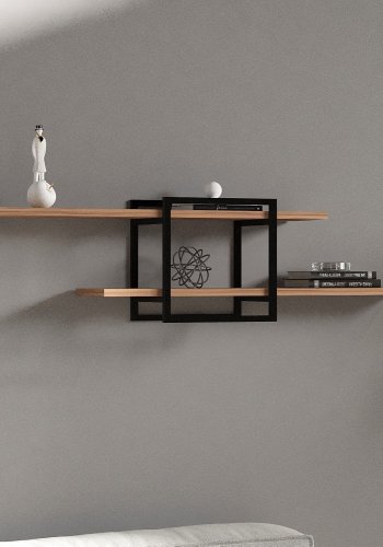 NORDVRK Mone vegghylle - naturlig melamin og metall