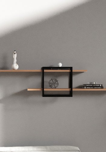 NORDVRK Mone vegghylle - naturlig melamin og metall
