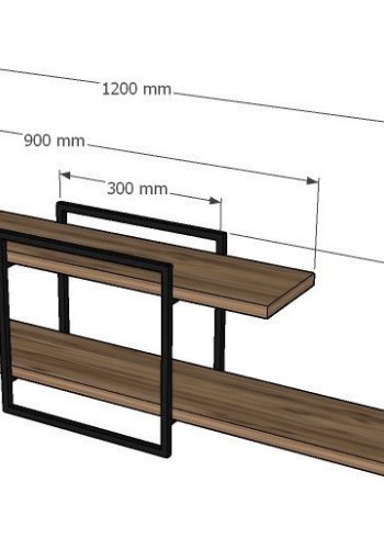 NORDVRK Mone vegghylle - naturlig melamin og metall