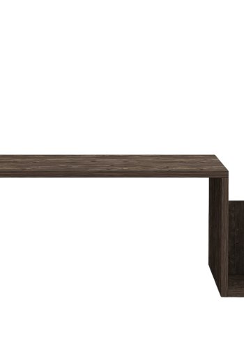 NORDVRK Memo sofabord, m. 2 rum, rektangulr - antracit melamin (86,8x50)