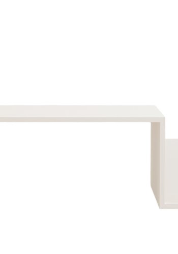 NORDVRK Memo salongbord, med 2 rom - rektangulr - hvit melamin (86,8x50)