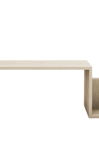 NORDVRK Memo salongbord, med 2 rom - rektangulr - travertin melamin (86,8x50)