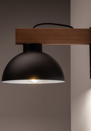 TK Oslo vglampe - sort metal og tr