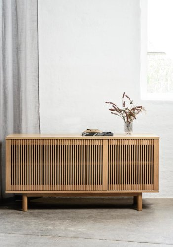 Tiber sk�nk, m. 3 l�ger og 2 hylder - natur egetr�sfin�r