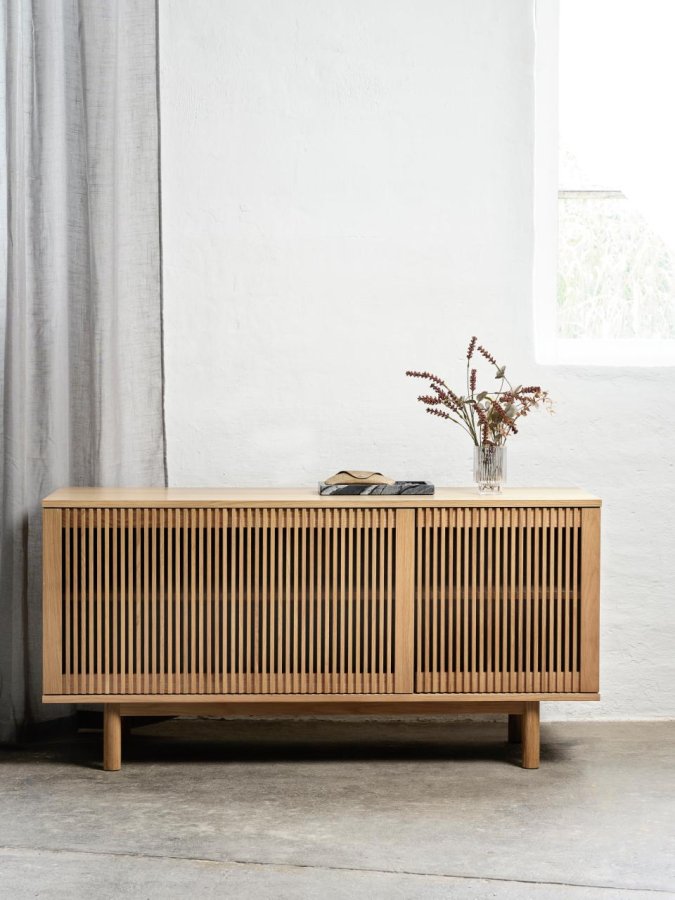 Tiber sk�nk, m. 3 l�ger og 2 hylder - natur egetr�sfin�r