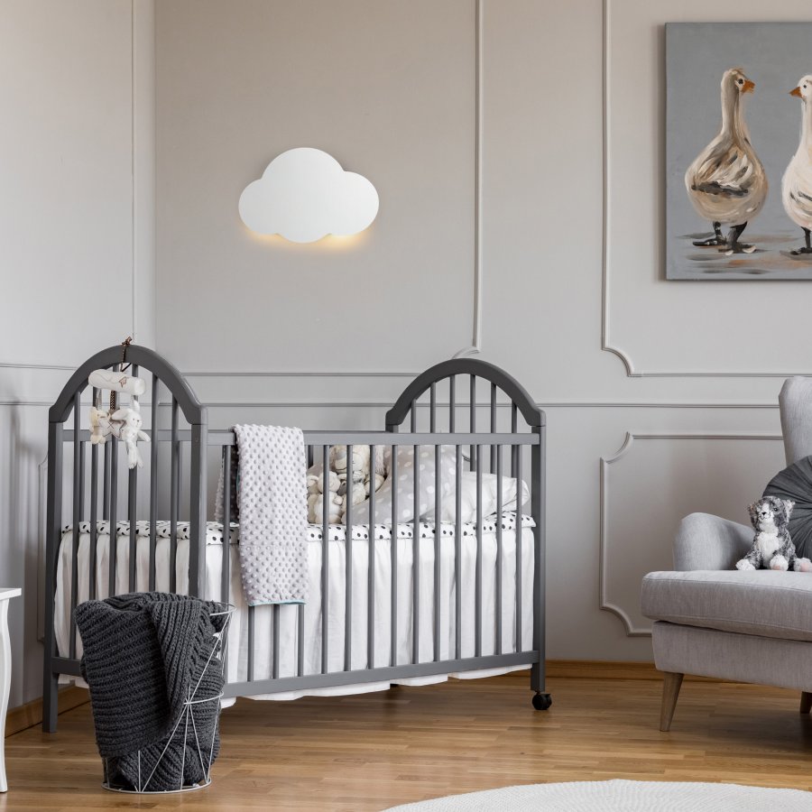 TK Sky barnelampe - hvit metall