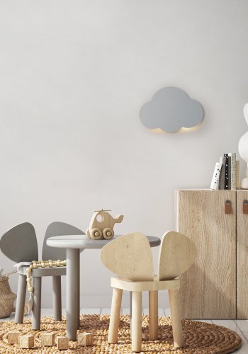 TK Sky barnelampe - lysegr metall