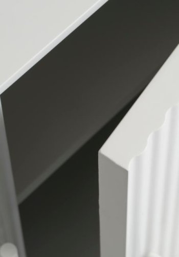 Palma sknk, m. 3 lger og hylder - greige MDF og metal (B:160)