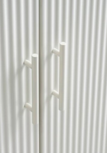 Palma skab, m. 2 lger og hylder - greige MDF og metal (H:125)