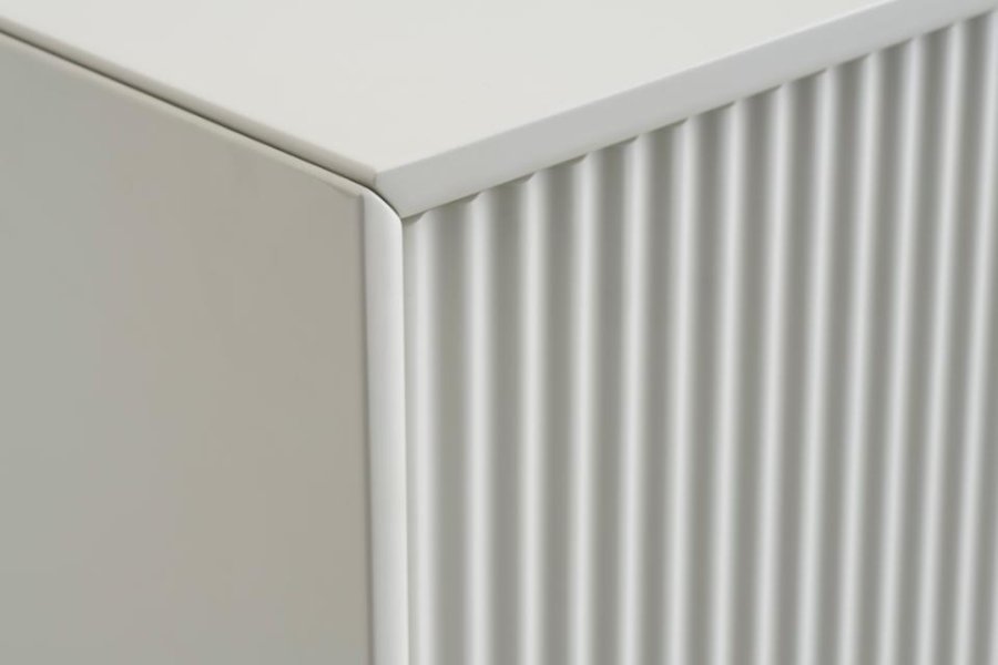 Palma skab, m. 2 lger og hylder - greige MDF og metal (H:125)