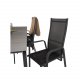 VENTURE DESIGN havest, m. Levels bord, m. udtrk og 6 Copacabana recliner stole - aintwood/alu