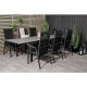 VENTURE DESIGN havest, m. Levels bord, m. udtrk og 6 Copacabana recliner stole - aintwood/alu 