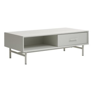 Palma soffbord, m. 1 fack och 1 lda - greige MDF och metall (60x120)