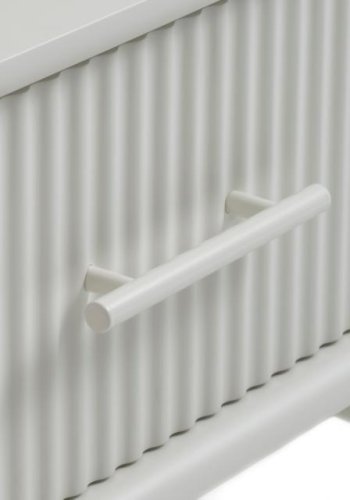 Palma sofabord, m. 1 rum og 1 skuffe - greige MDF og metal (60x120)