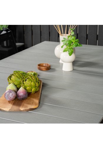 VENTURE DESIGN havest, m. Levels bord, m. udtrk og 6 Copacabana stole, m. armln - aintwood/alu