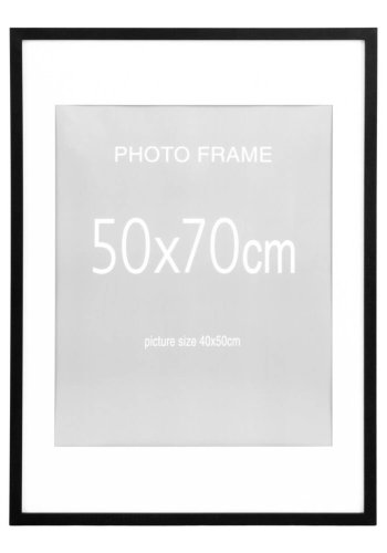 HOUSE NORDIC Marbella rammer - 15 stk. (70x50 cm) - 10 stk. svart, 5 stk. natur - MDF med glassfront