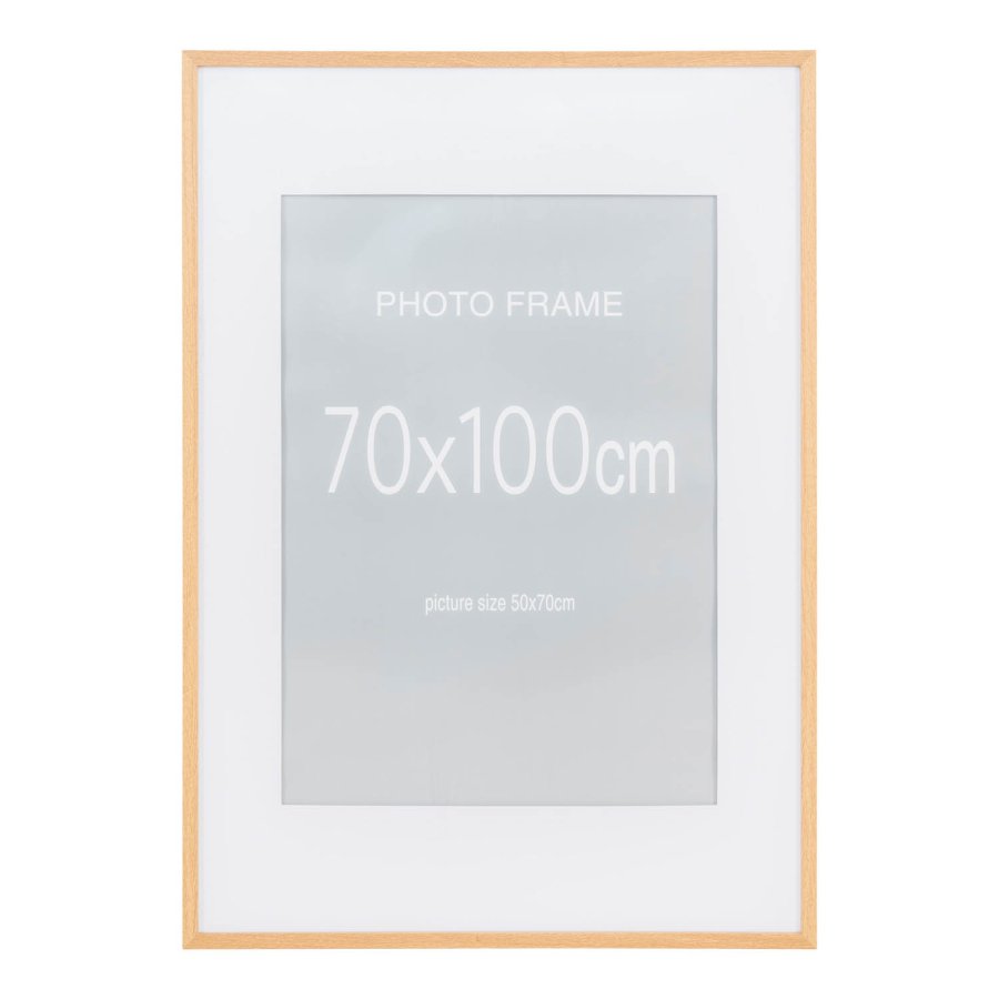 HOUSE NORDIC Marbella rammer - 15 stk. (100x70 cm) - 10 stk. sort, 5 stk. natur - MDF med glassfront