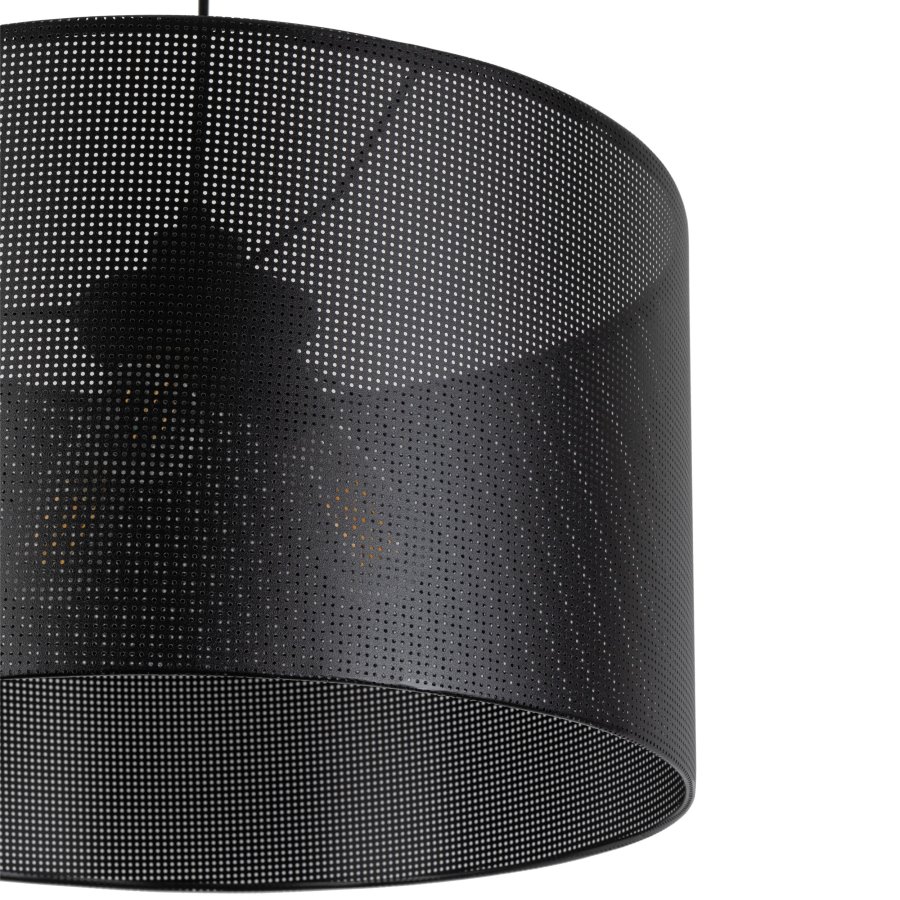 TK Moreno taklampe 500 - svart stoff og sort metall