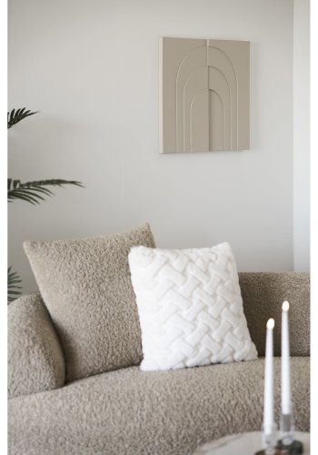 HOUSE NORDIC�Ina v�gdekoration, kvadratisk - beige decorpapir (60x60)