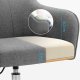 SONGMICS Kontorsstol, Bekv&auml;m Skrivbordsstol, H&ouml;jdjusterbar Datorstol, H�ller upp till 120 kg, St�lram, Imiterad Linne, Andningsbar, Hemmakontor, Kontor, Gr� OBG019G01