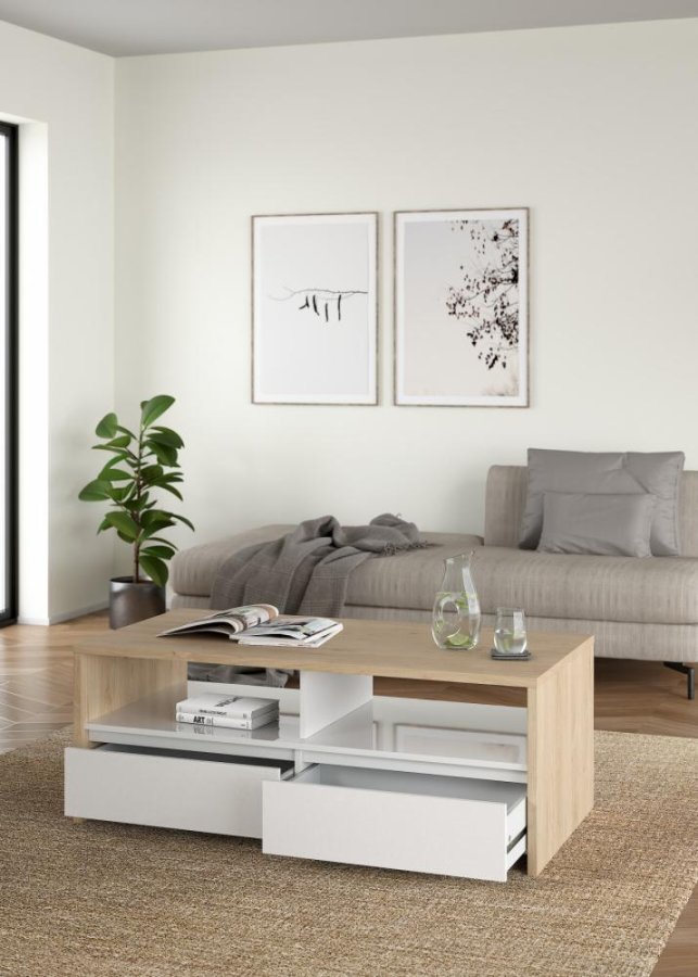 TVILUM Next Couchtisch 2 Schubladen