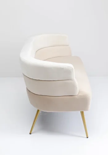 KARE DESIGN Sandwich Cream 2 pers. sofa - creme polyester og stl