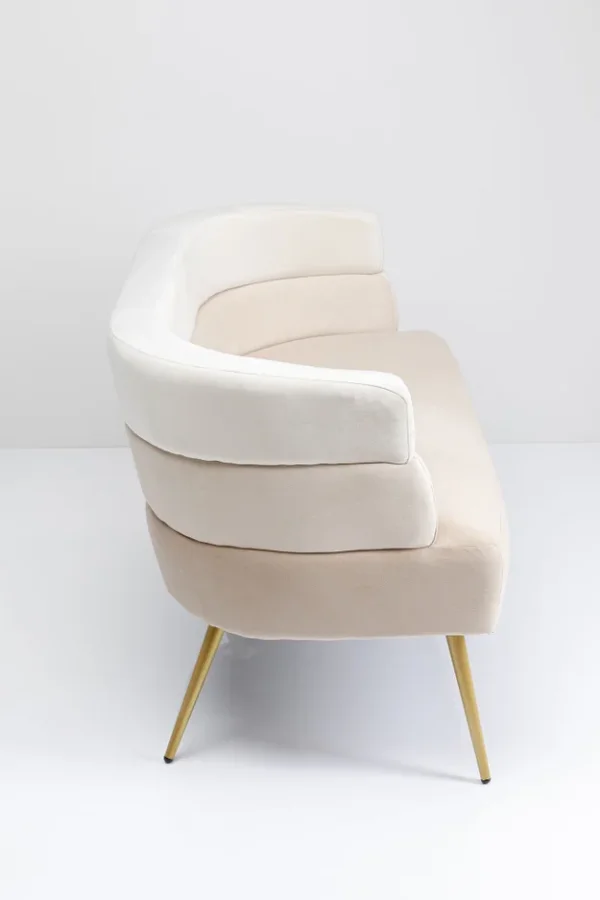 KARE DESIGN Sandwich Cream 2 pers. sofa - creme polyester og stl
