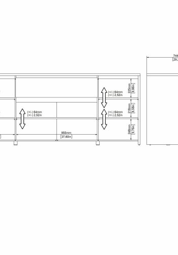 TVILUM Next Sideboard 4 Türen + 1 Schublade