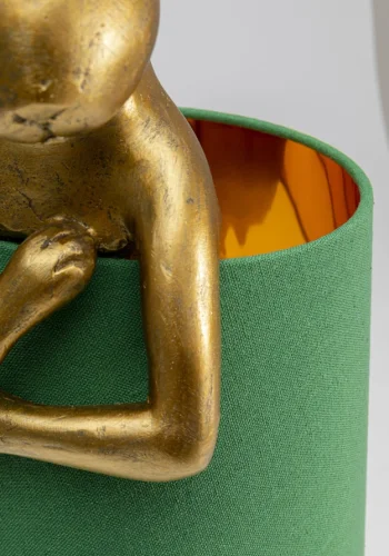 KARE DESIGN Animal Rabbit bordlampe - grnt lin og gull polyresin/stl