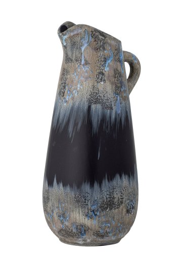 CREATIVE COLLECTION Khumo Vase, Schwarz, Steingut