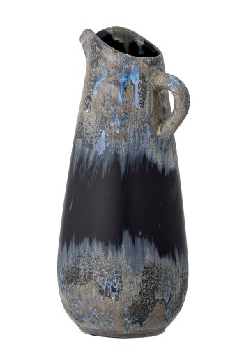 CREATIVE COLLECTION Khumo Vase, Schwarz, Steingut