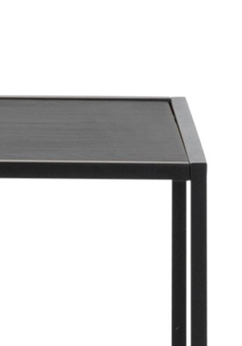 ACT NORDIC Seaford bogreol - sort melaminask og metal (H:185cm x114cm x 35cm)