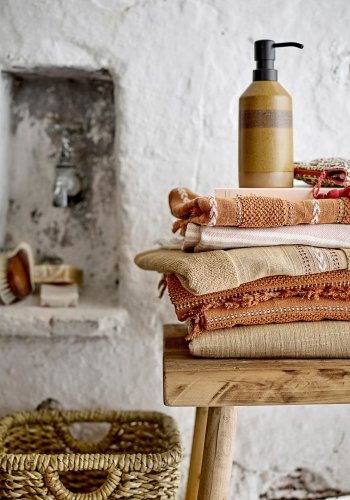 BLOOMINGVILLE Bellis Hocker, rechteckig – natürliches Recyclingholz (48x33) 