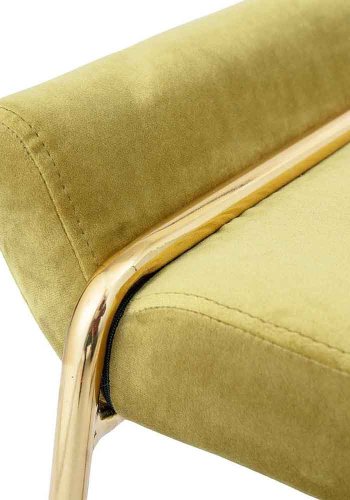 BLOOMINGVILLE Megan Hocker - gelbgrünes Polyester und Metall, rechteckig (60x36)