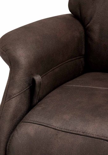 Delta Relaxsessel - braungrauer Stoff, mit Armlehnen