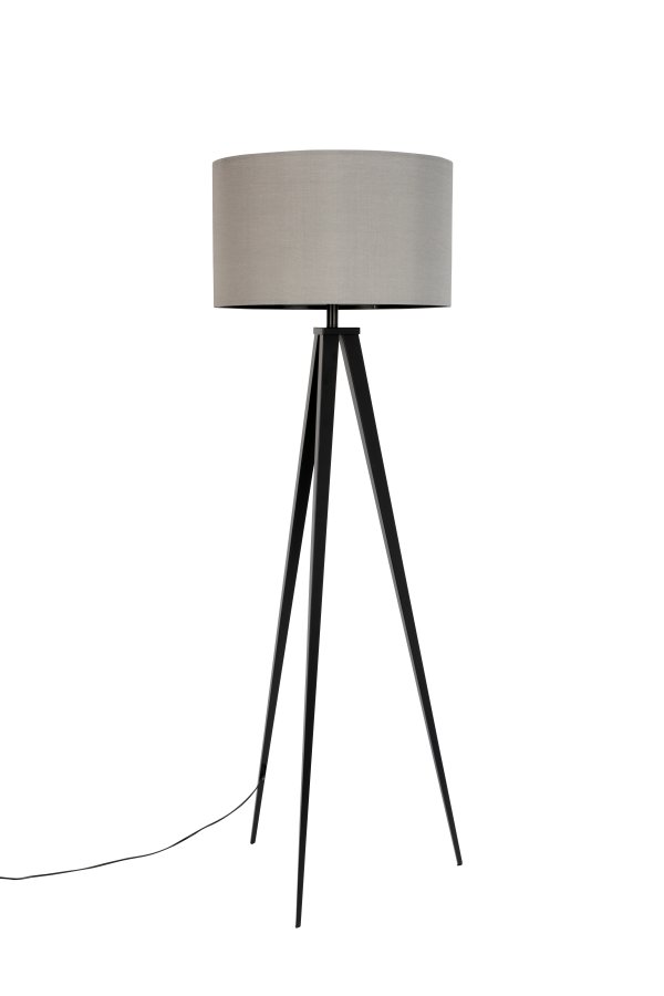 ZUIVER Stativ gulvlampe - gr og svart metall