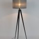 ZUIVER Stativ gulvlampe - gr og svart metall