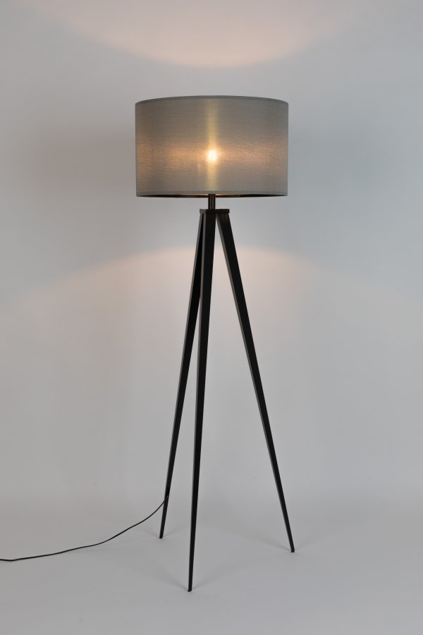 ZUIVER Stativ gulvlampe - gr og svart metall
