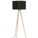 ZUIVER Stativ gulvlampe - svart og naturlig tre