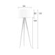 ZUIVER Stativ gulvlampe - hvit og naturlig tre