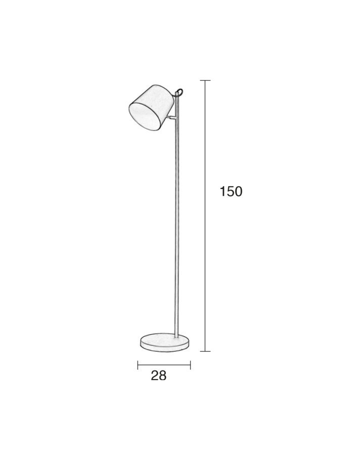ZUIVER Buckle Head gulvlampe - svart jern
