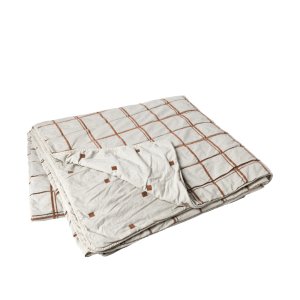 BROSTE COPENHAGEN Tove sengetppe, rektangulr - meerkat brun bomuld/chenille viscos (240x260)