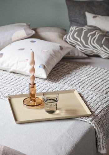 BROSTE COPENHAGEN Karla Tagesdecke, rechteckig – beige Baumwolle (240x260)