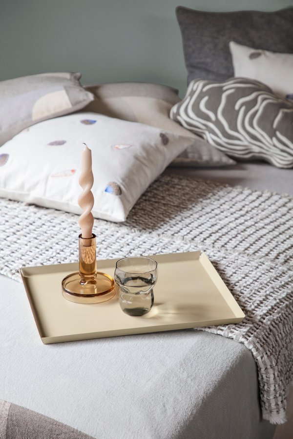 BROSTE COPENHAGEN Karla Tagesdecke, rechteckig – beige Baumwolle (240x260)