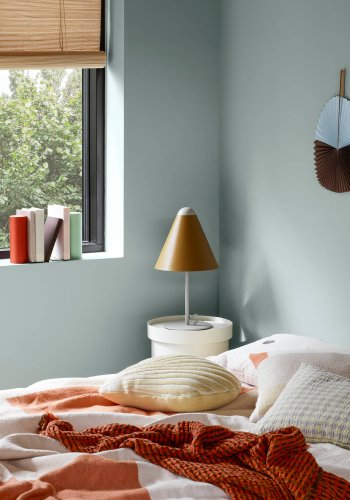 BROSTE COPENHAGEN Karla sengetppe, rektangulr - orange bomuld (240x260)