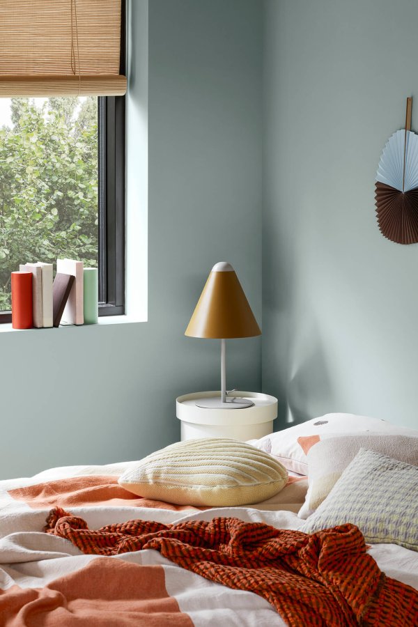 BROSTE COPENHAGEN Karla sengetppe, rektangulr - orange bomuld (240x260)