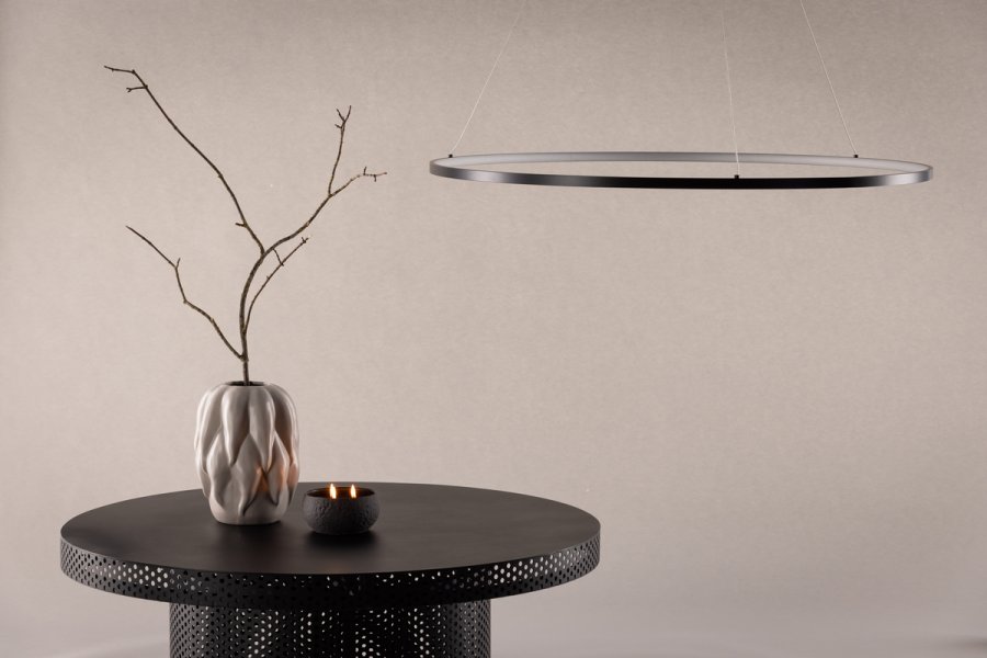 VIND COLLECTION Rödäng x Josefin Lustig taklampe, LED - sort aluminium